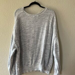 Terra & Sky Women's Gray blue knit slouchy Sweater size 0X (14w) winter chic